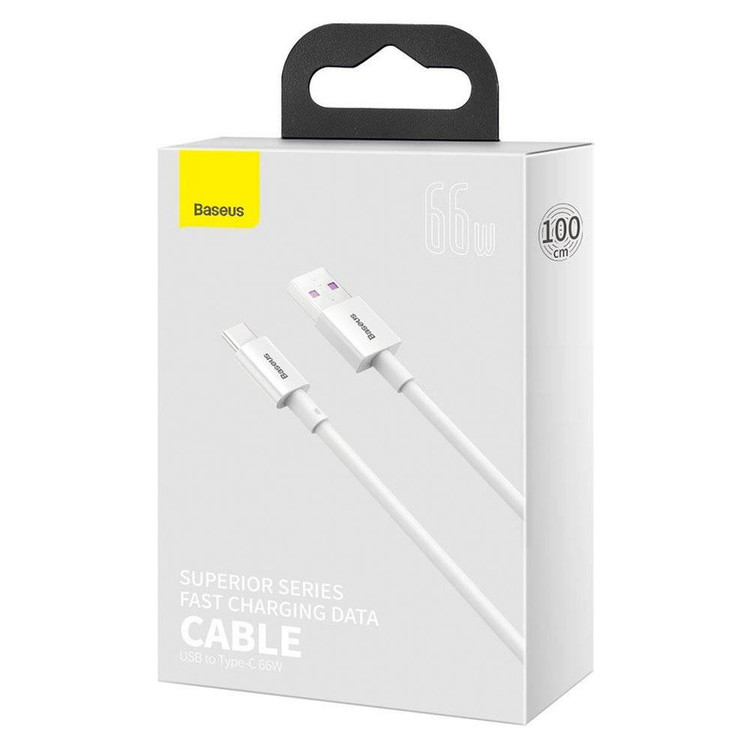 کابل USB به USB-C باسئوس مدل Superior Series Fast Charging (6A 66W) طول 1 متر